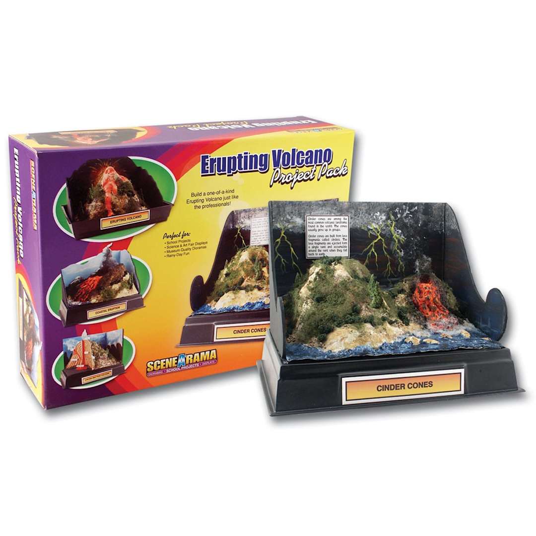Open in modal - Scene-A-Rama Project Packs Erupting Volcano Kit Science Project