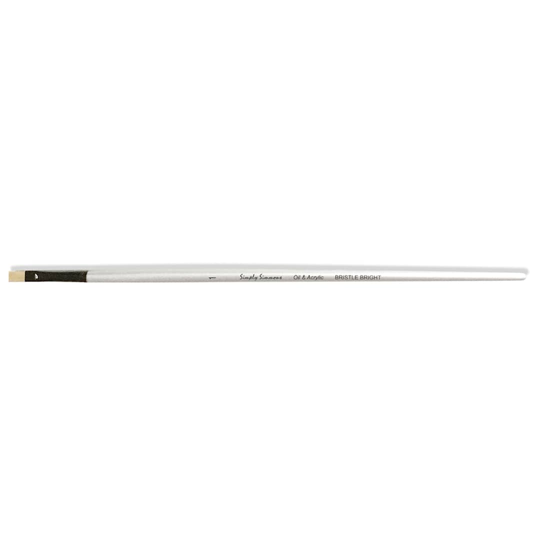 Open in modal - Robert Simmons Simply Simmons Short Bristle, Long Handle Brush, Bristle Bright, 1