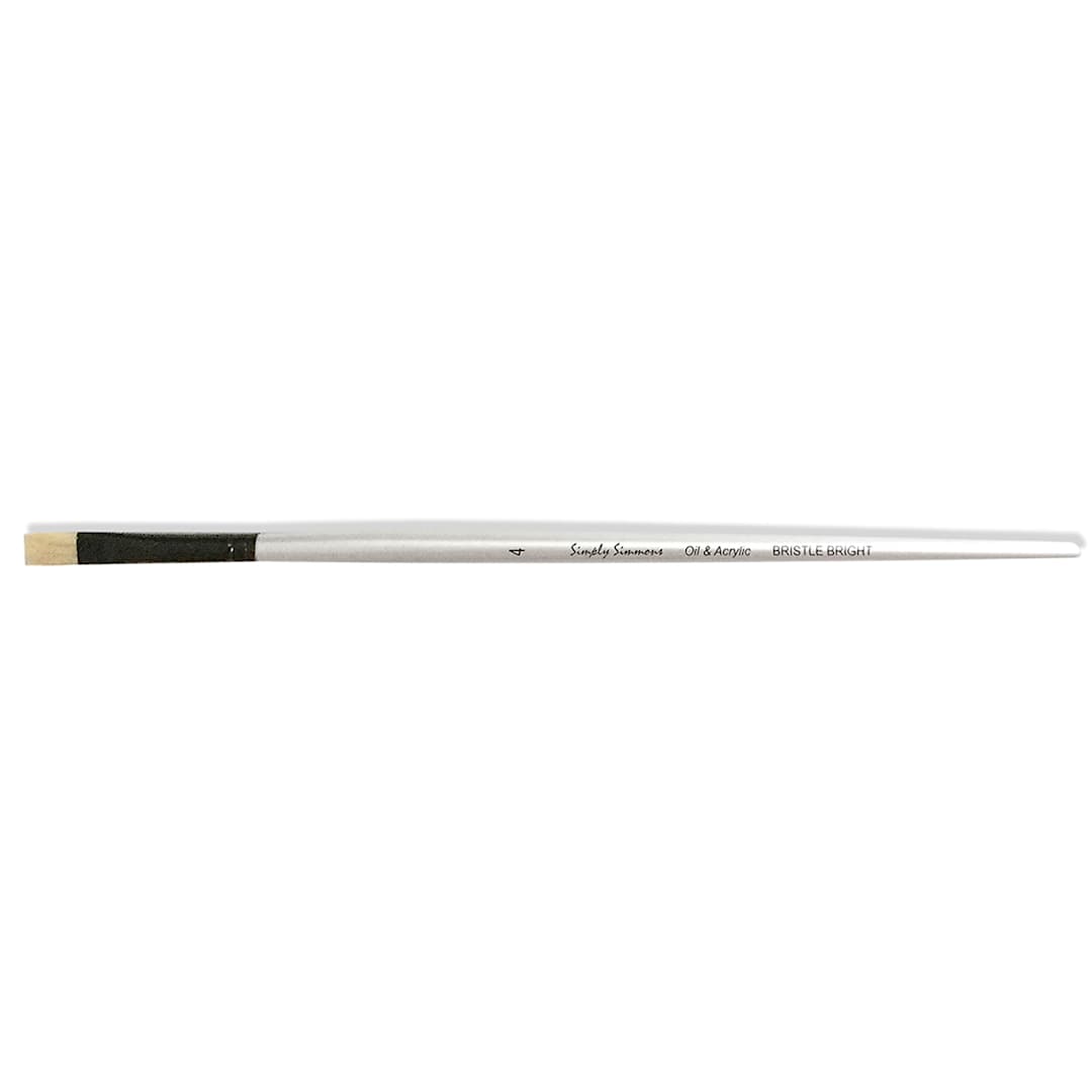 Open in modal - Robert Simmons Simply Simmons Short Bristle, Long Handle Brush, Bristle Bright, 4