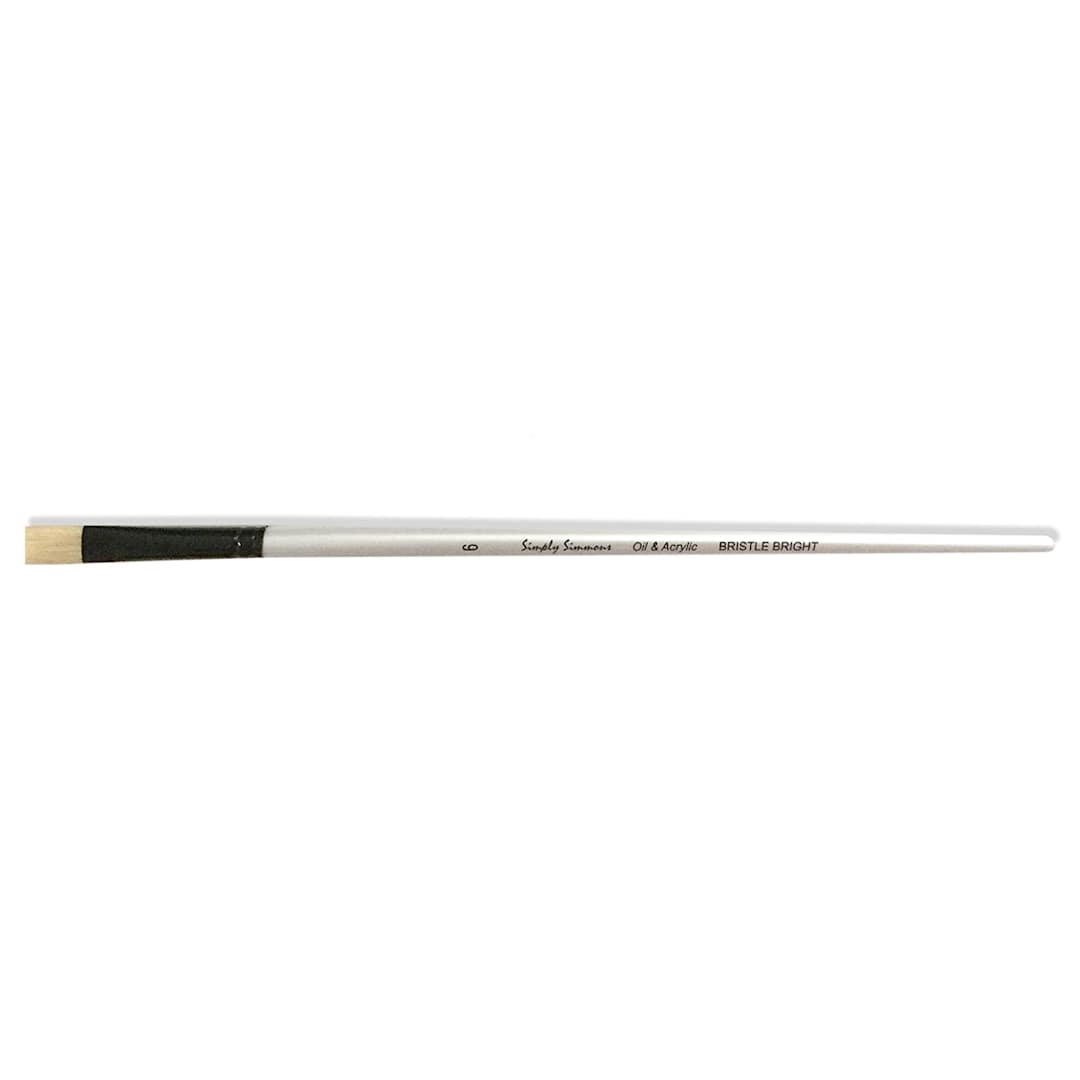 Open in modal - Robert Simmons Simply Simmons Short Bristle, Long Handle Brush, Bristle Bright, 6