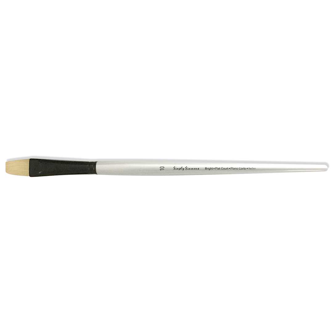 Open in modal - Robert Simmons Simply Simmons Short Bristle, Long Handle Brush, Bristle Bright, 10