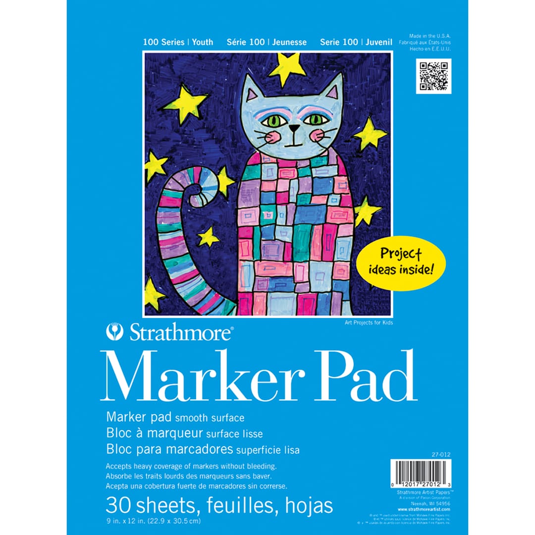 Open in modal - Strathmore Kids Marker Paper Pad, 9 in x 12 in, 30 sheets