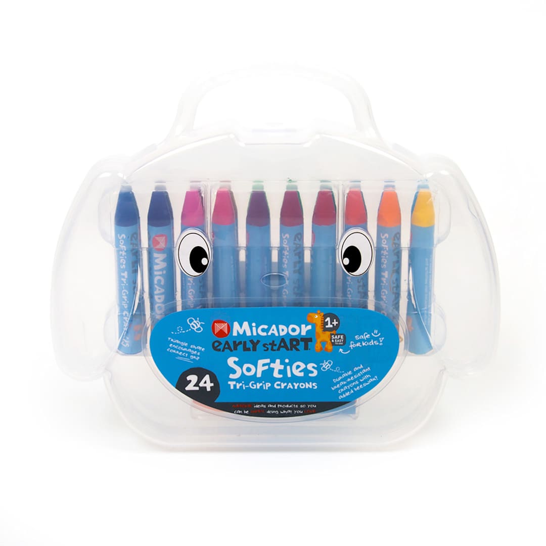 Open in modal - Softies Tri-Grip Crayons 24-Crayon Case