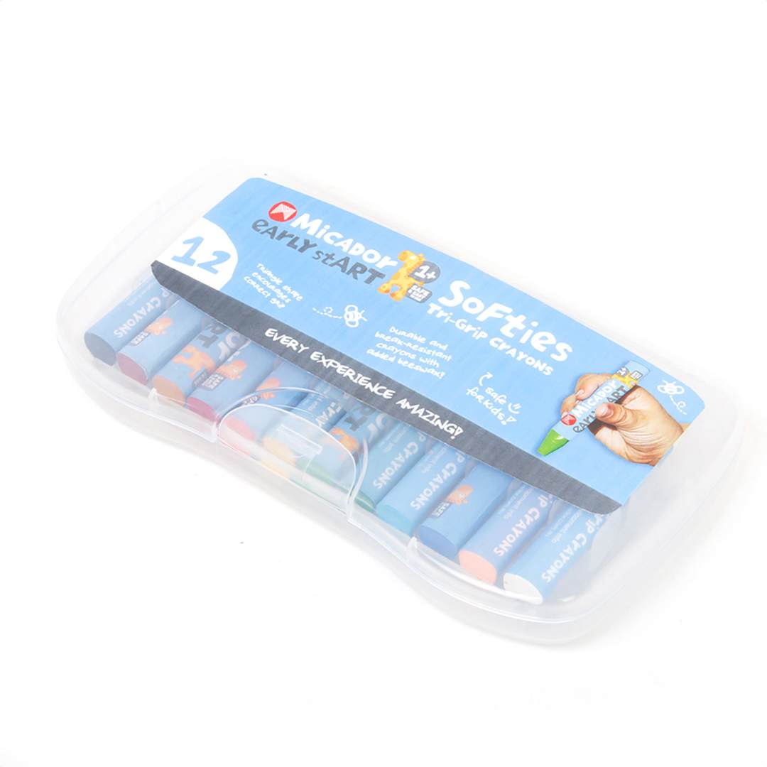 Open in modal - Softies Tri-Grip Crayons 12-Crayon Case