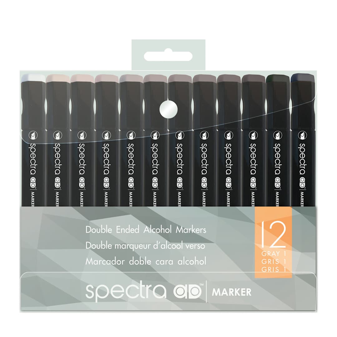 Open in modal - Spectra AD Marker Set 12-Color Set - Warm Gray - Peggable