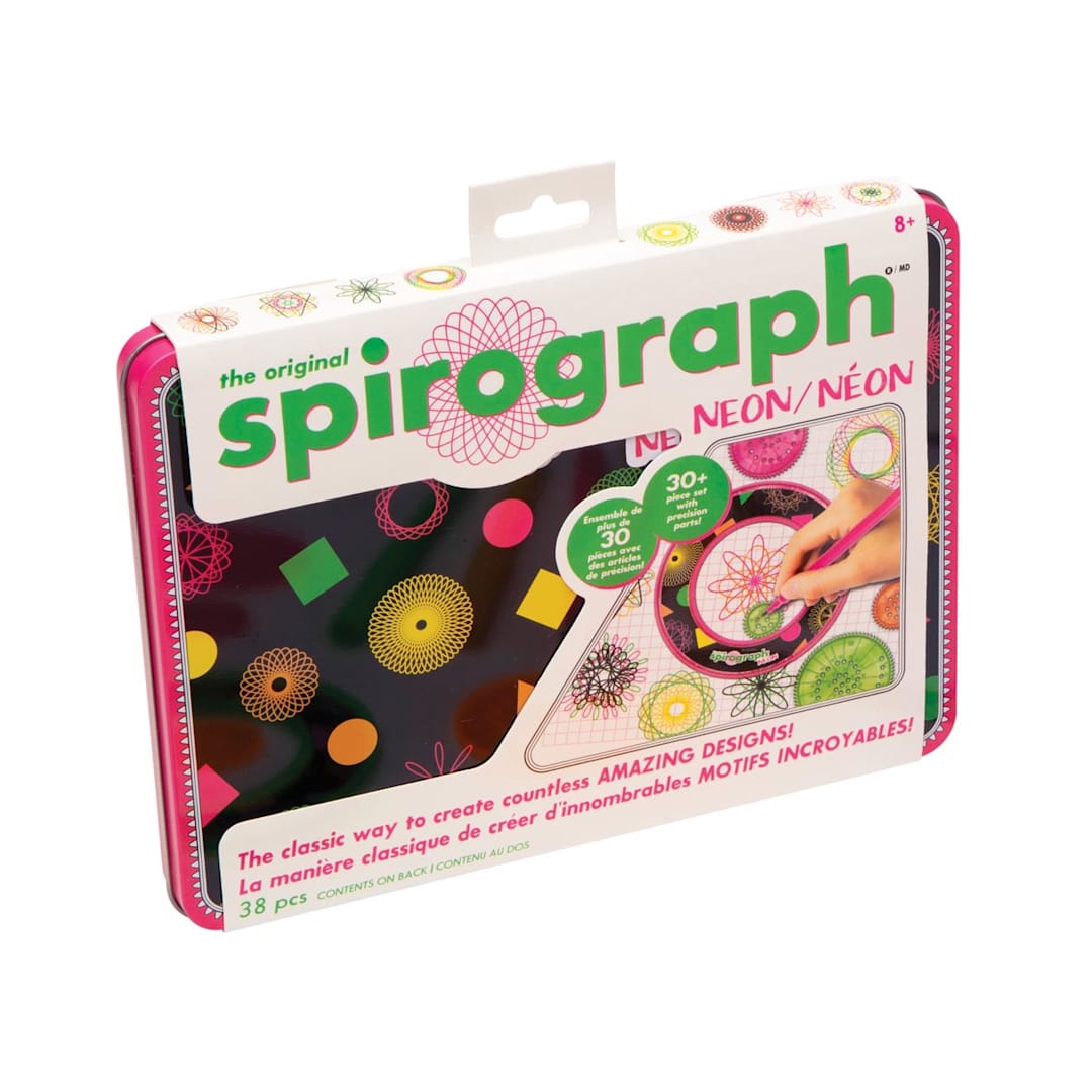 Open in modal - Spirograph Neon Design Tin Set Spirograph Neon Design Tin Set