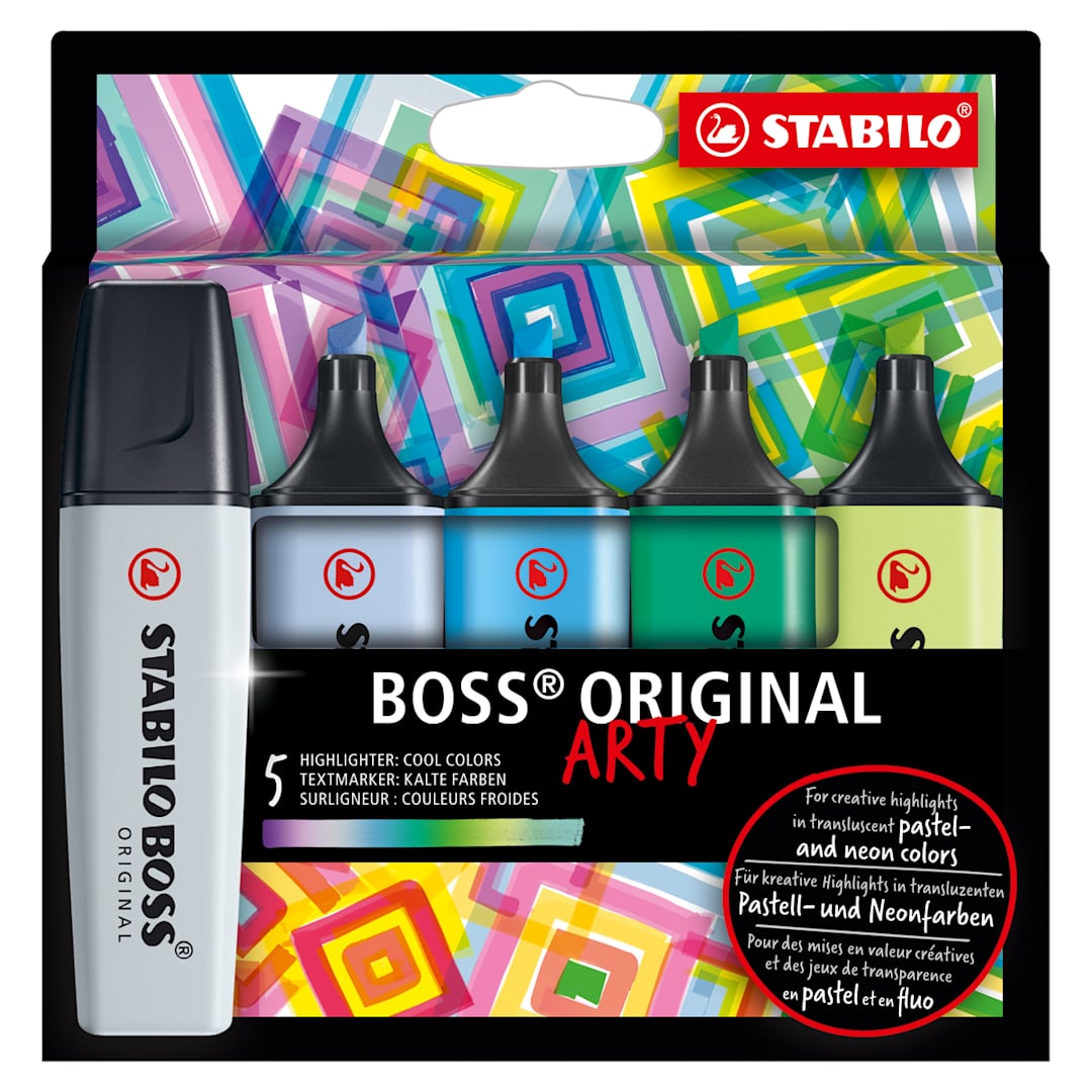 Open in modal - BOSS ORIGINAL Highlighters Set 5-Piece ARTY Cool Colors Set