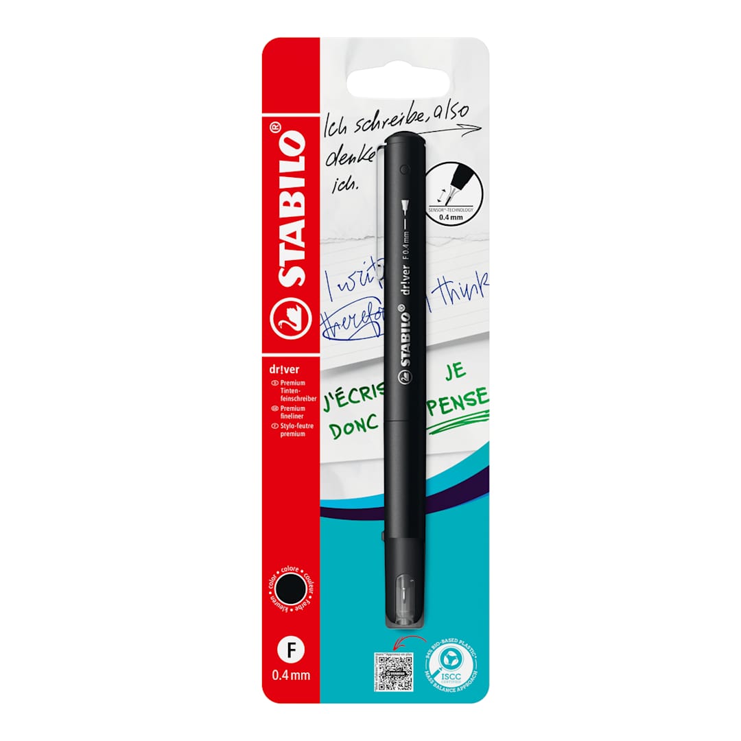 Open in modal - dr!ver Premium Fineliner Black - Fine Tip, Carded