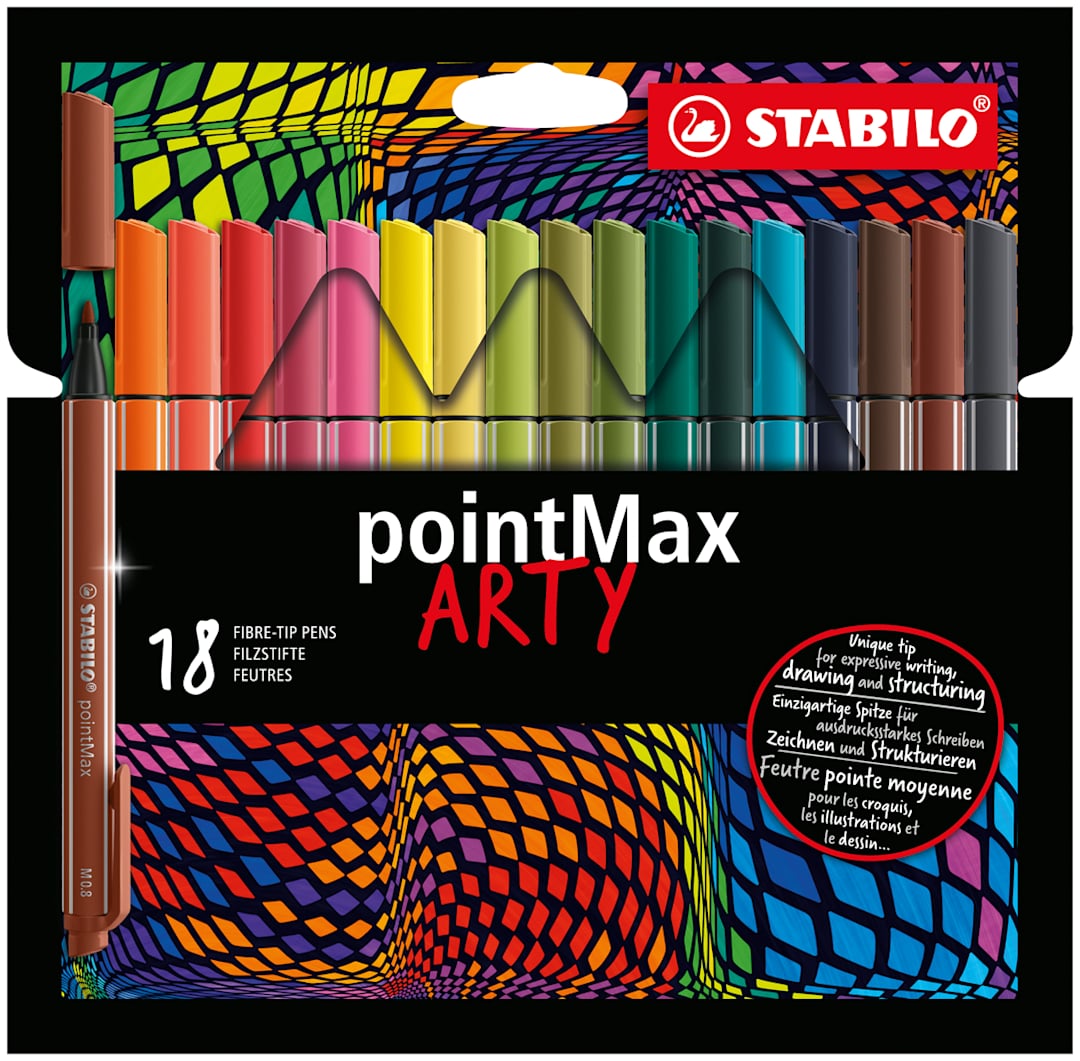 Open in modal - pointMax Pen 18-Pen ARTY Wallet Set - Peggable