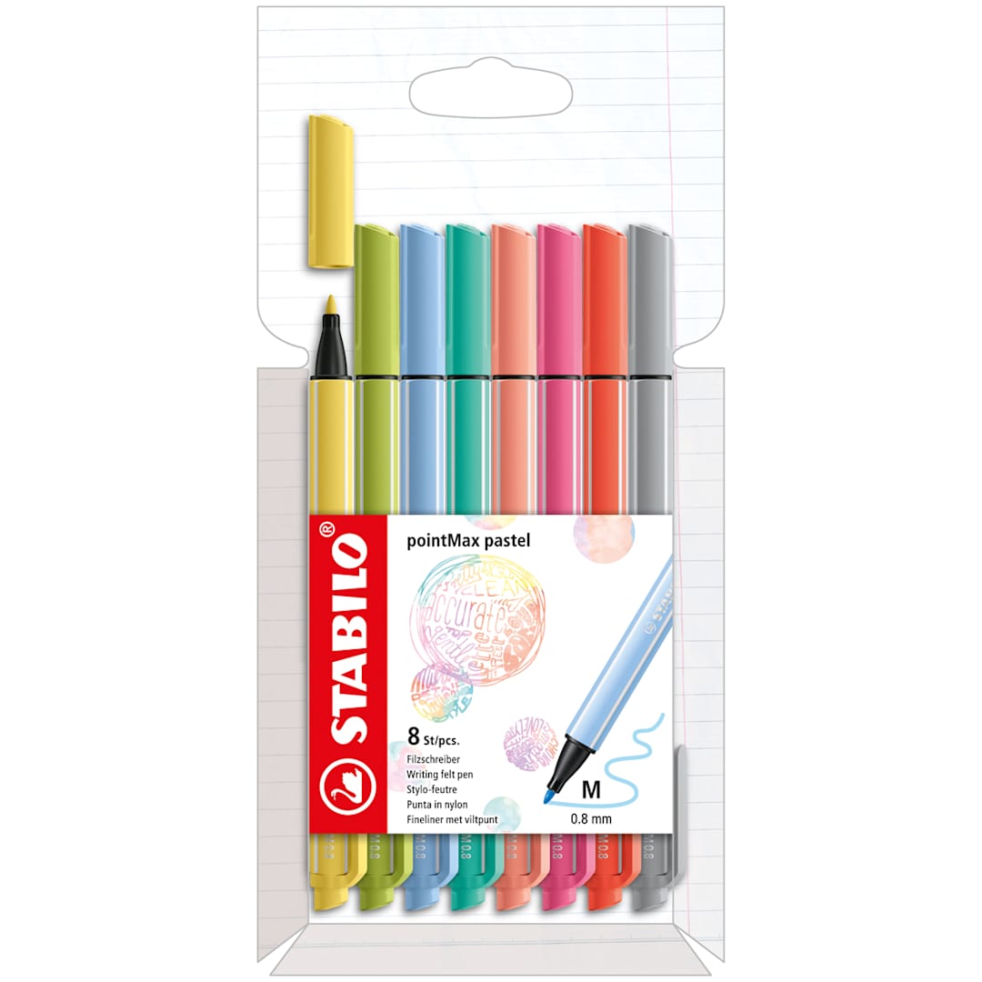 Open in modal - pointMax Pen 8-Pen Set - Pastel Colors - Peggable
