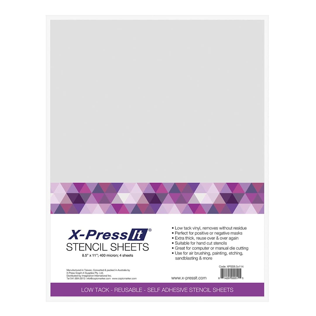 Open in modal - Stencil Sheets 8.5" x 11" 4 Shts./Pkg. - Peggable