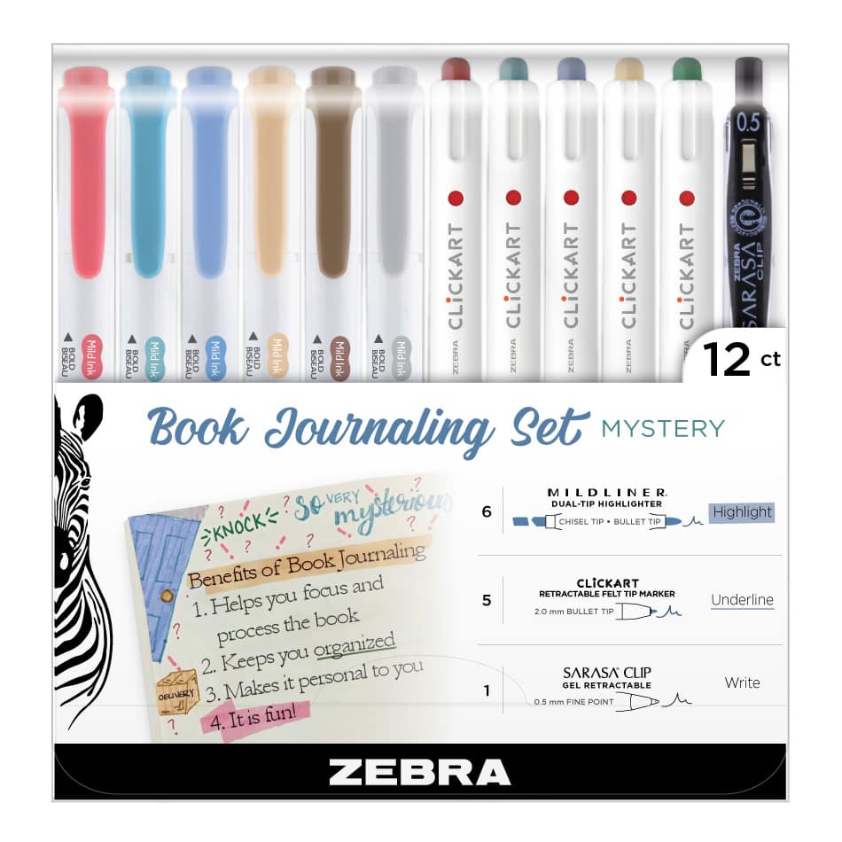 Open in modal - Zebra Book Journaling Set of 12, Mystery
