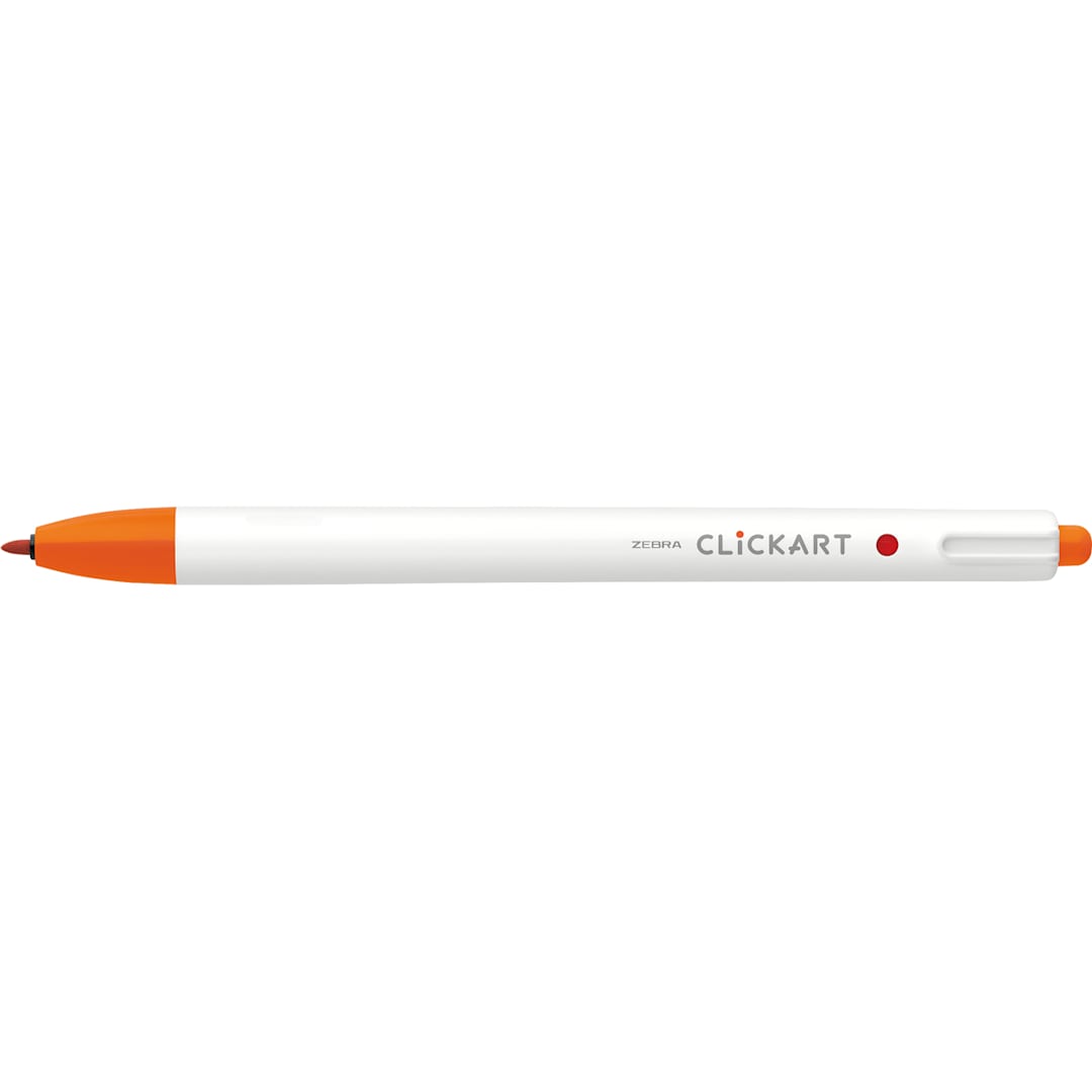 Open in modal - ClickArt Retractable Marker Pen Red Orange