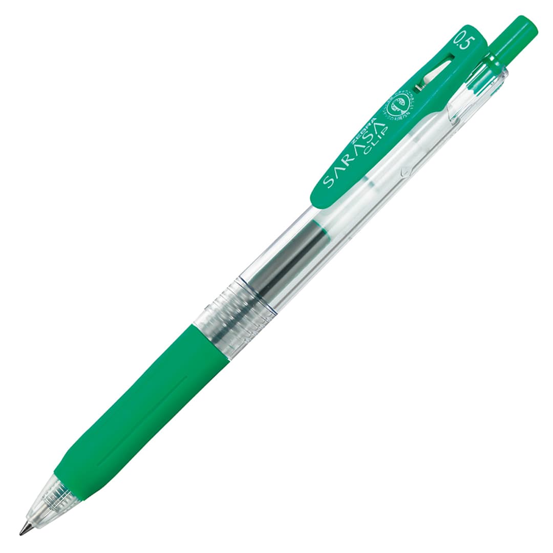 Open in modal - Sarasa Clip Gel Retractable Pen Green