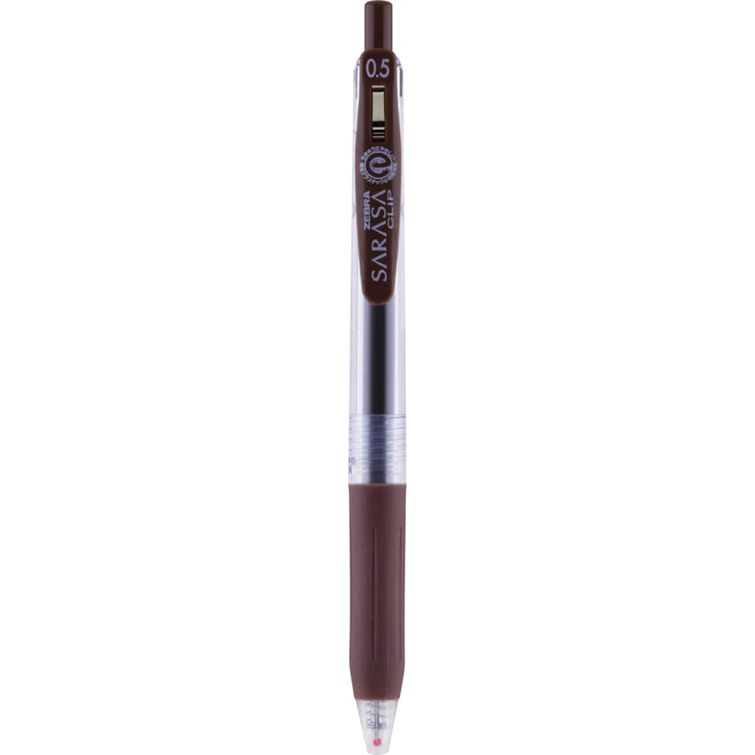 Open in modal - Sarasa Clip Gel Retractable Pen Brown