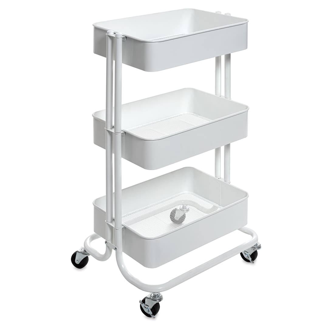 Open in modal - artPOP! 3-Tier Rolling Cart - White
