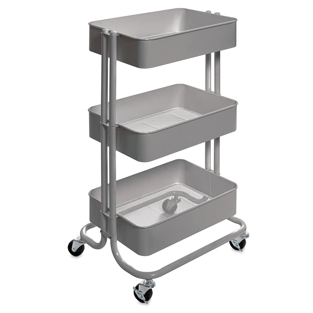 Open in modal - artPOP! 3-Tier Rolling Cart - Gray
