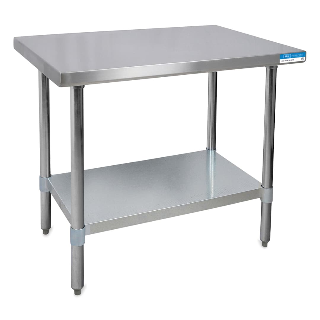 Open in modal - Stainless Steel Tables - 36" long table shown at angle
