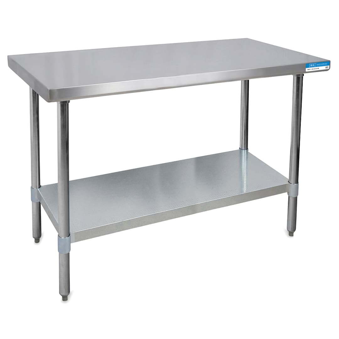 Open in modal - Stainless Steel Tables - 60" long table shown at angle