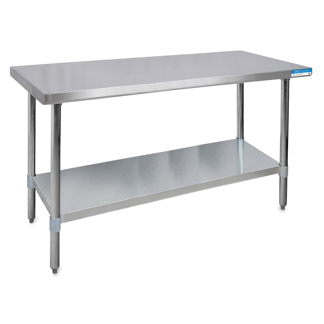 Open in modal - Stainless Steel Tables - 72" long table shown at angle