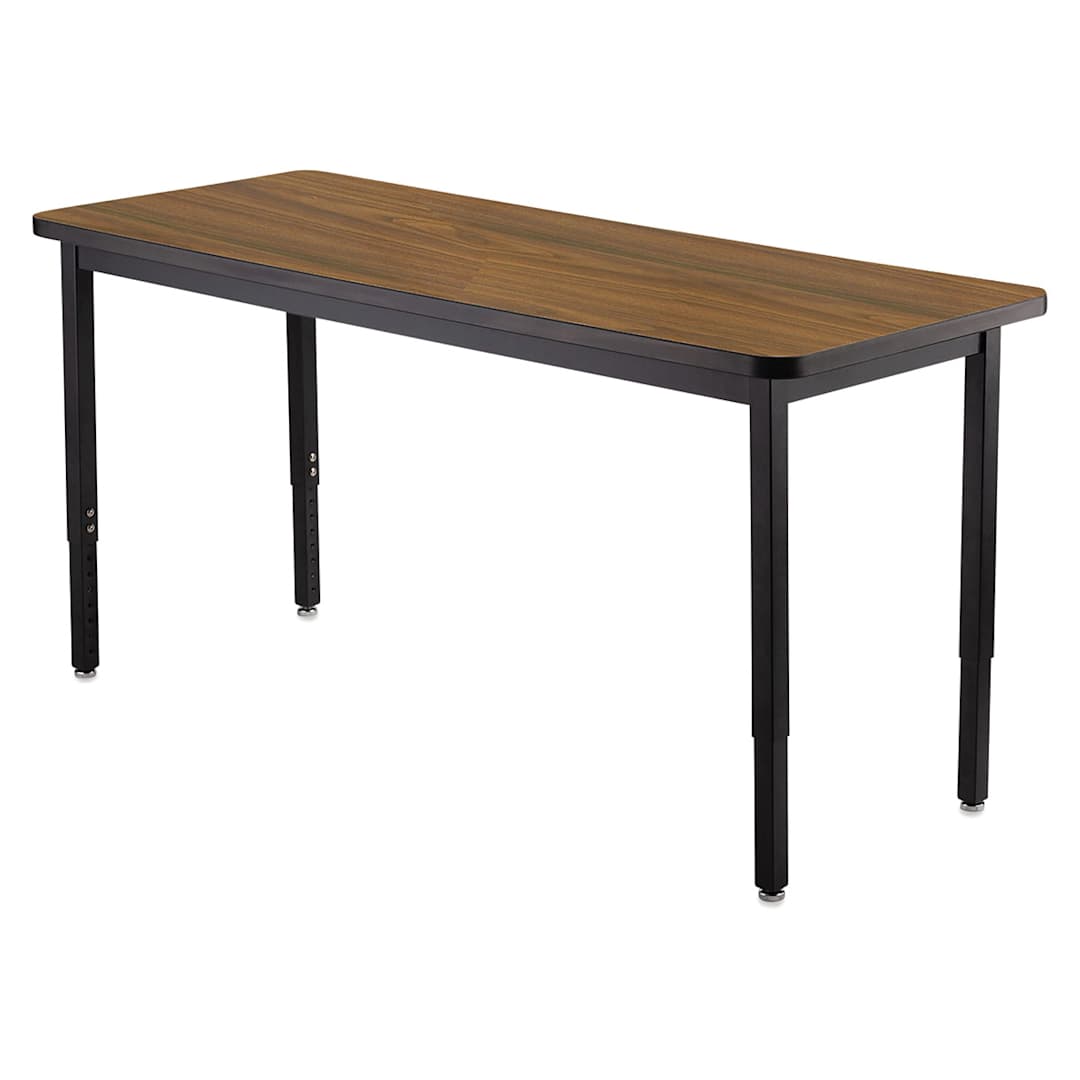 Open in modal - National Public Seating Adjustable Height Utility Table - High Pressure Laminate Top