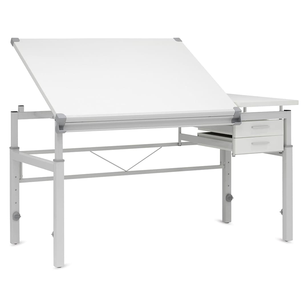 Open in modal - Studio Designs Graphix II Pro Line Table With Drawers - Left angle view of table
