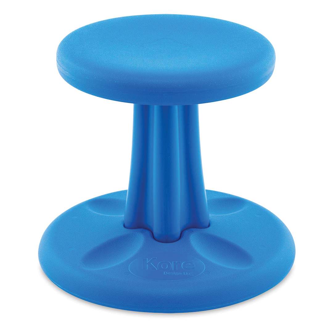 Open in modal - Kore Design Preschool Wobble Stool - Front view of Blue Chair