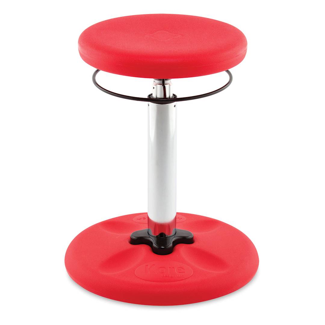 Open in modal - Kore Design Kids Tall Adjustable Chair - Red, Shown at minimum height.