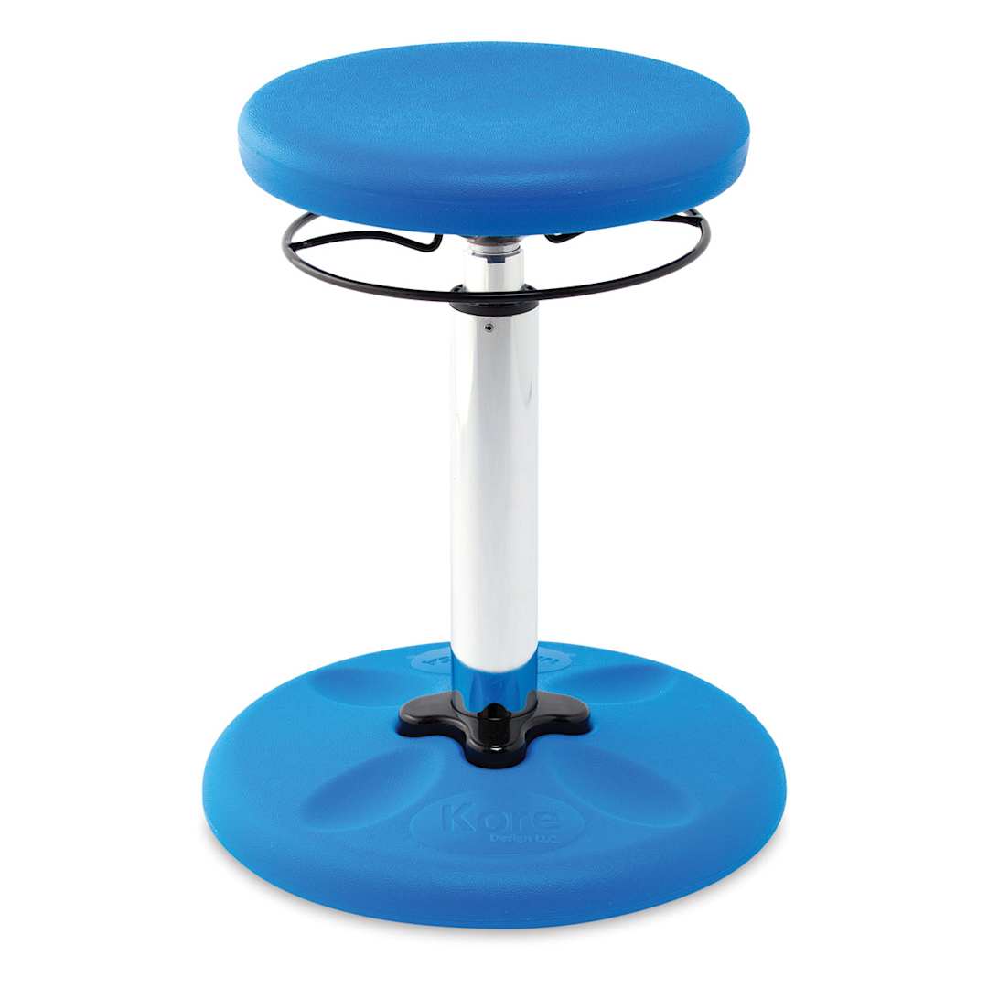Open in modal - Kore Design Kids Tall Adjustable Chair - Blue, Shown at minimum height.