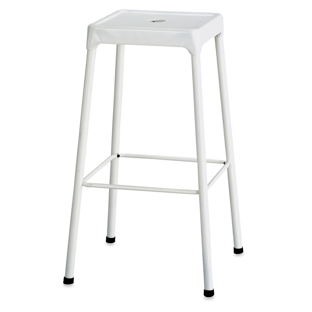 Open in modal - Safco Steel Bar Stool - White