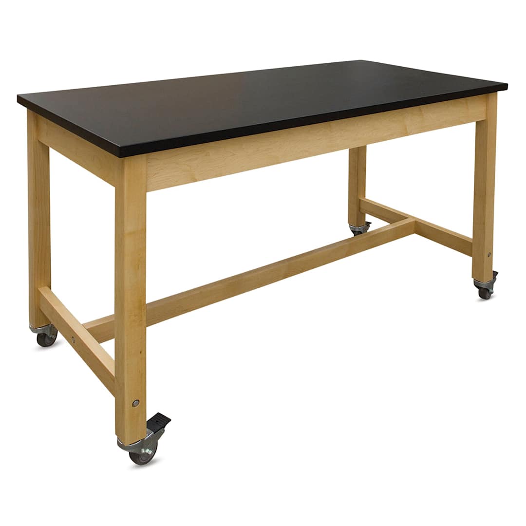 Open in modal - Hann Collaboration Table, Black High Pressure Laminate Top, 30" W x 60" L