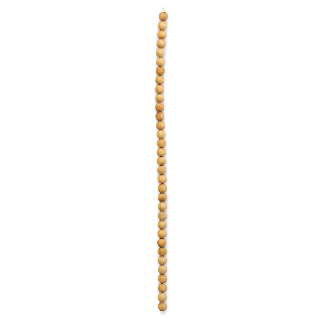 Open in modal - John Bead Aromatic Wooden Beads - 8" strand of 6 mm Cedar Beads
