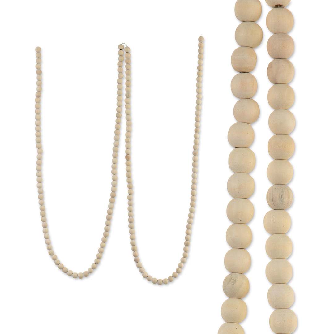 Open in modal - Darice Natural Wood Bead Garland