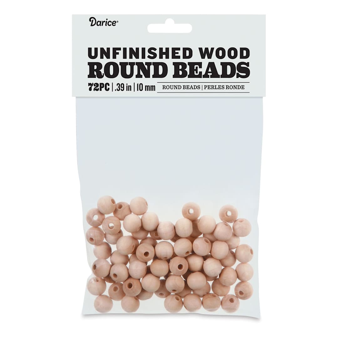 Open in modal - Wood Beads - 10 mm, Pkg of 72