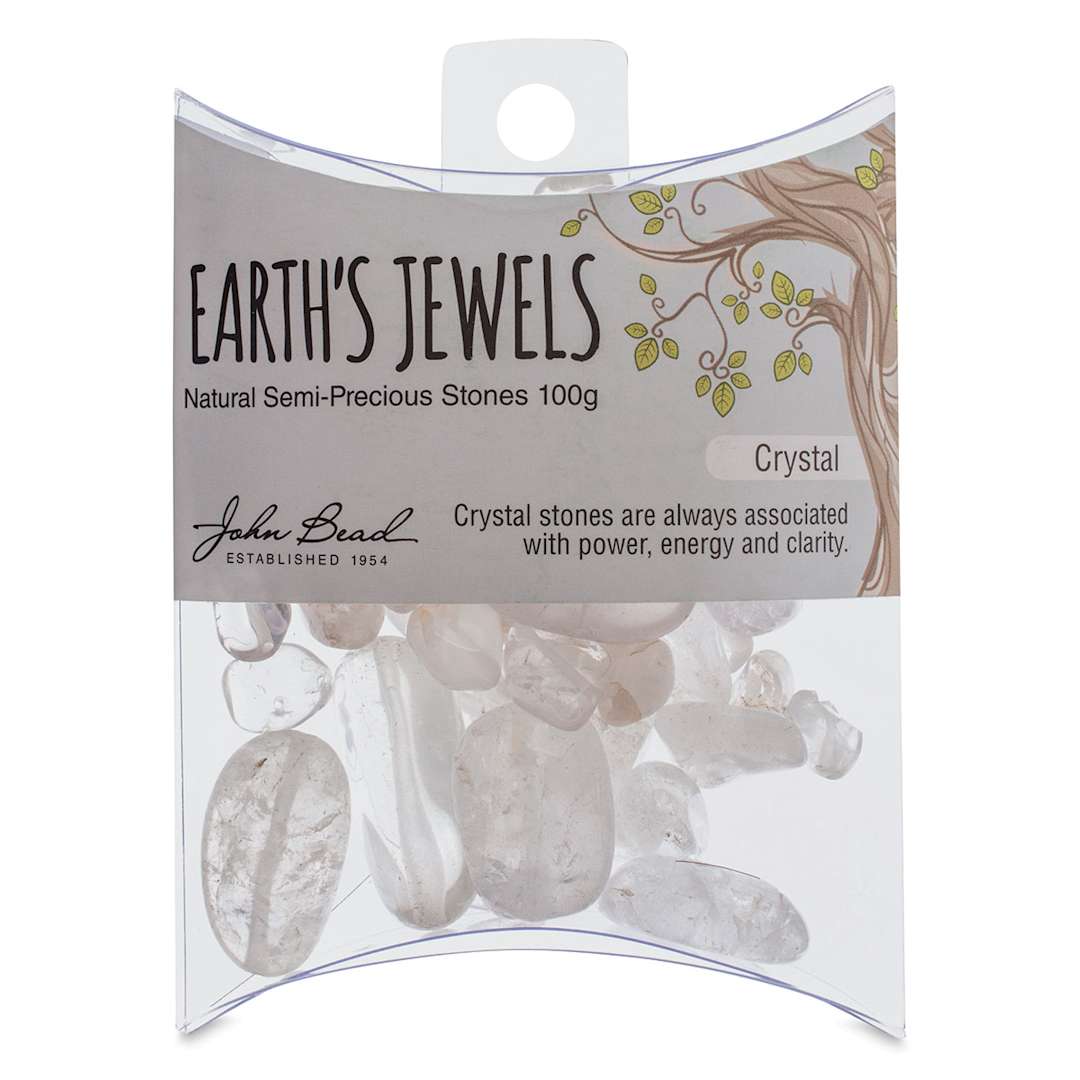Open in modal - John Bead Earth's Jewels - Front view of package of Clear Crystal Beads