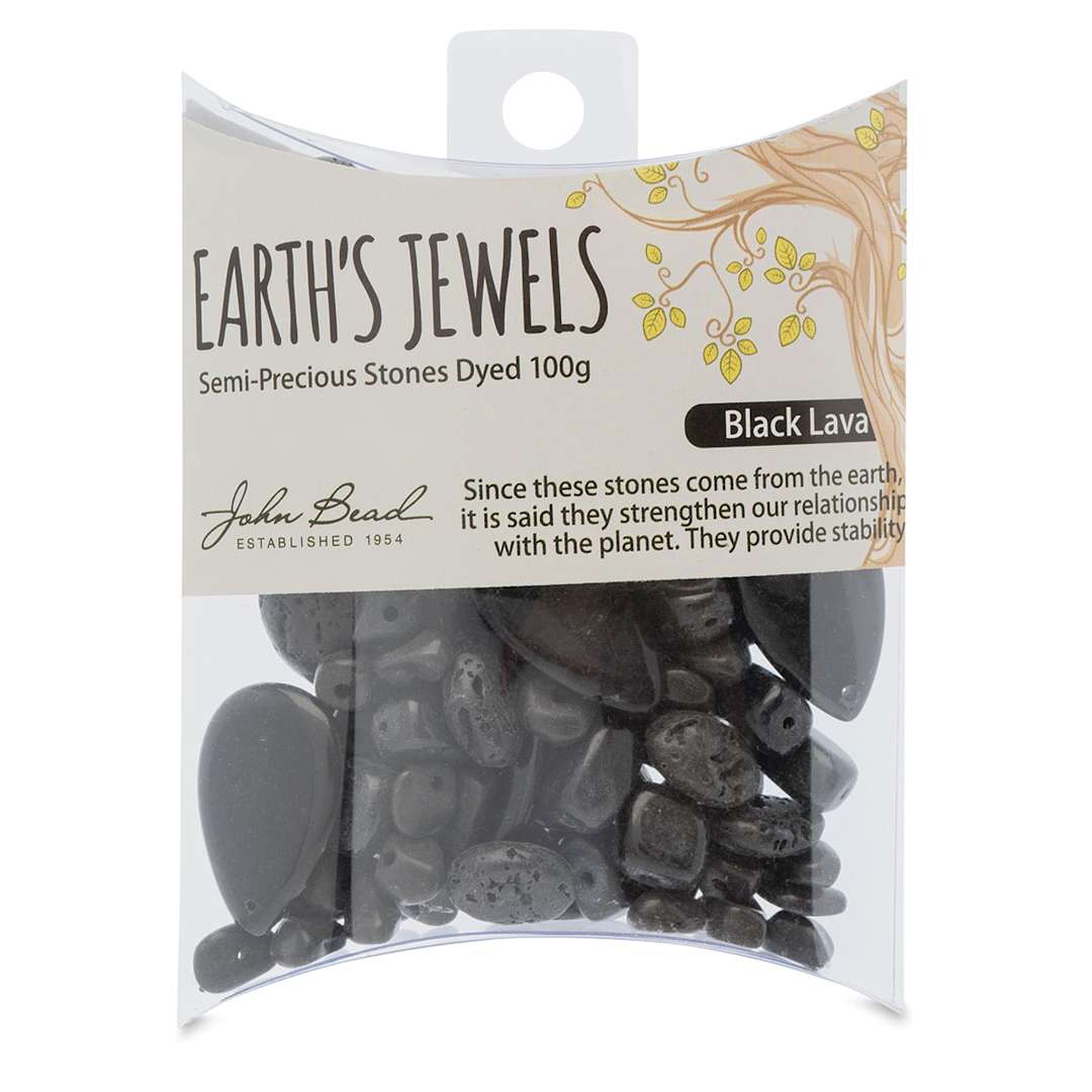 Open in modal - John Bead Earth's Jewels - Front view of package of Lava Rock Beads