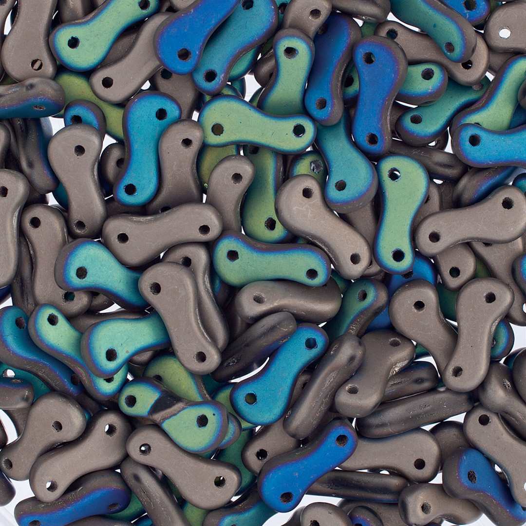 Open in modal - John Bead Czech Link Beads - Loose Matte multicolor beads