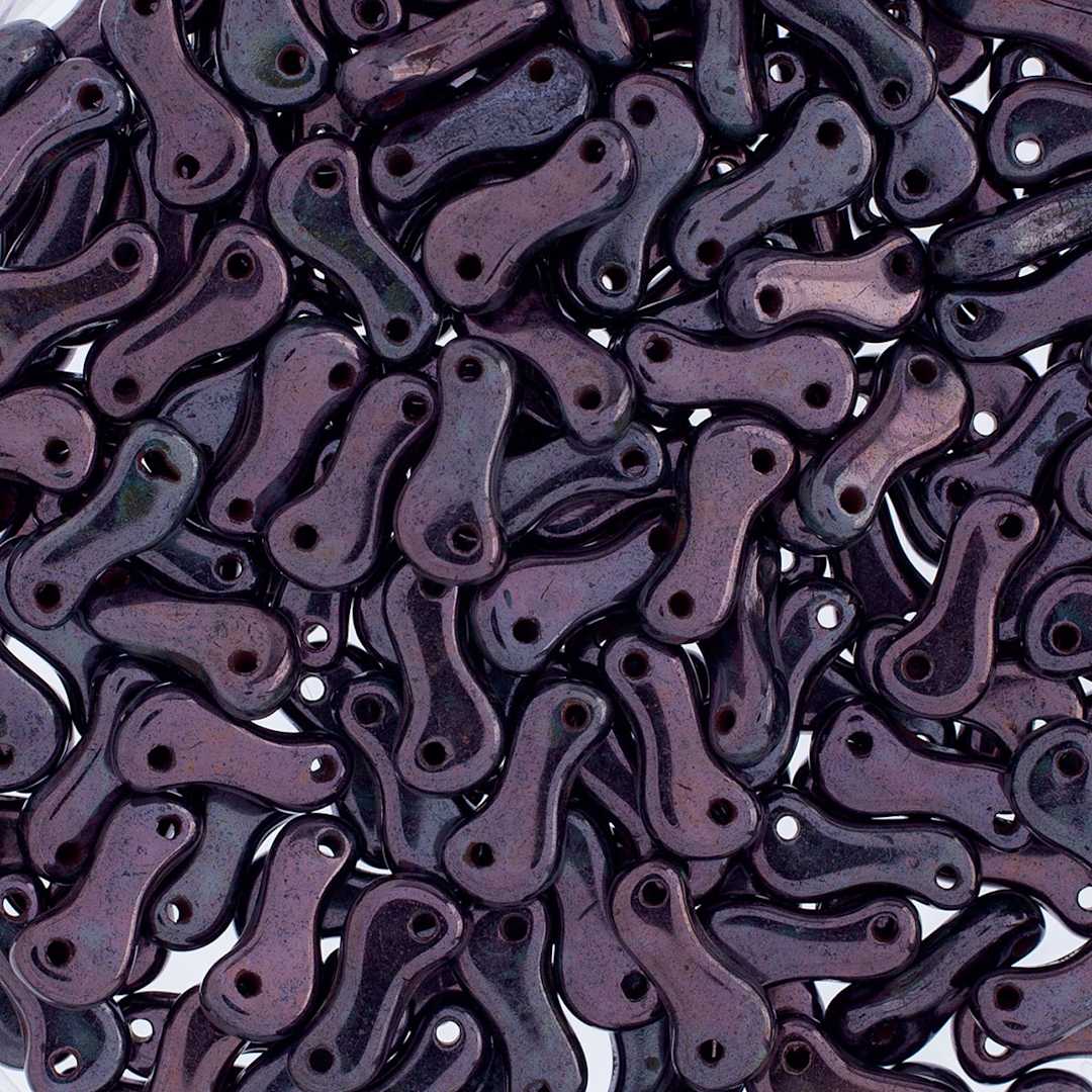 Open in modal - John Bead Czech Link Beads - Loose Glossy Black Lazure beads