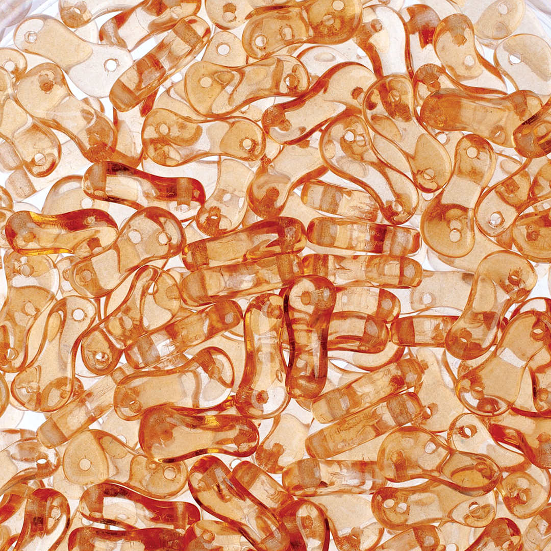 Open in modal - John Bead Czech Link Beads - Loose Glossy Crystal and Beige beads