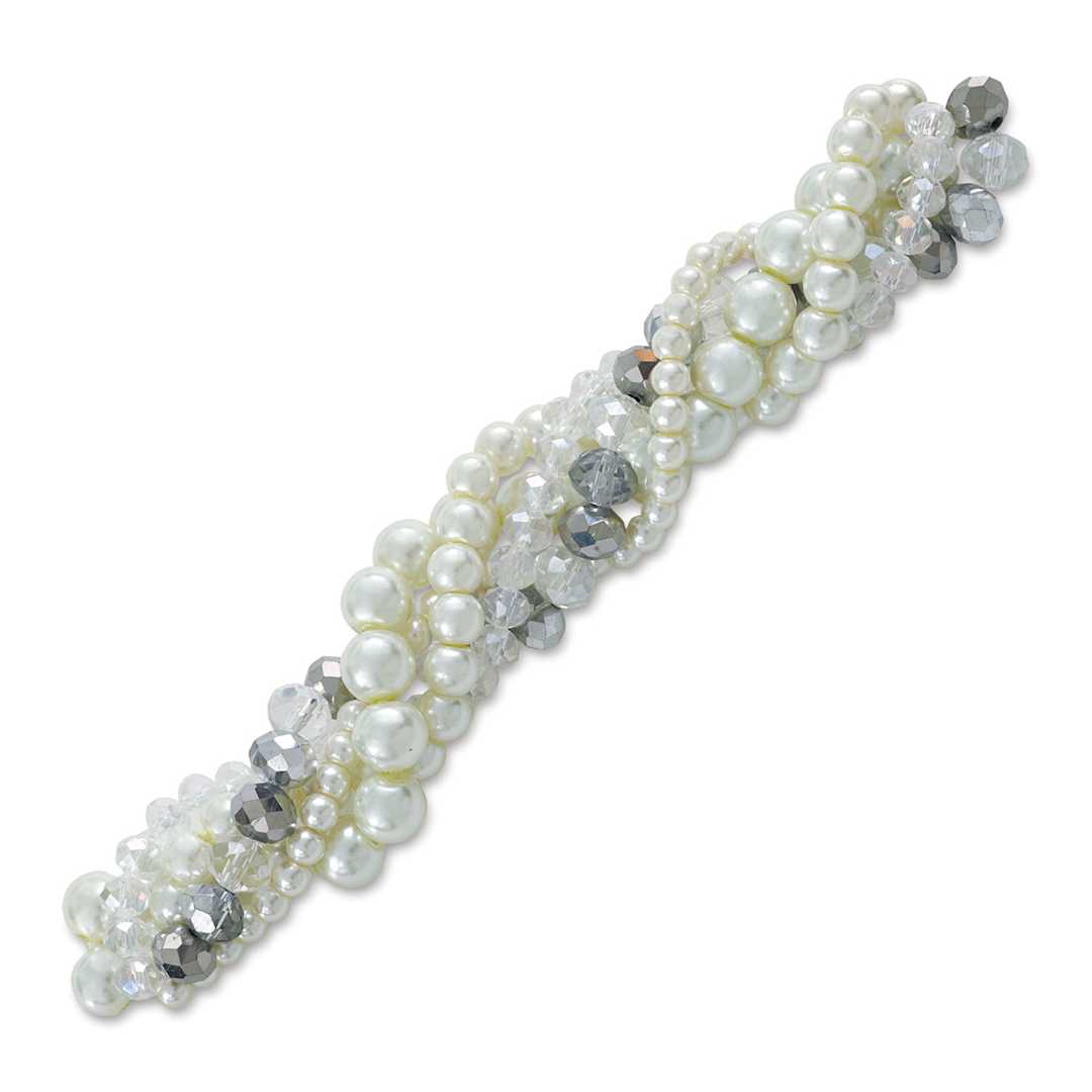 Open in modal - John Bead Twisted Crystal Bead Strands - Baneberry