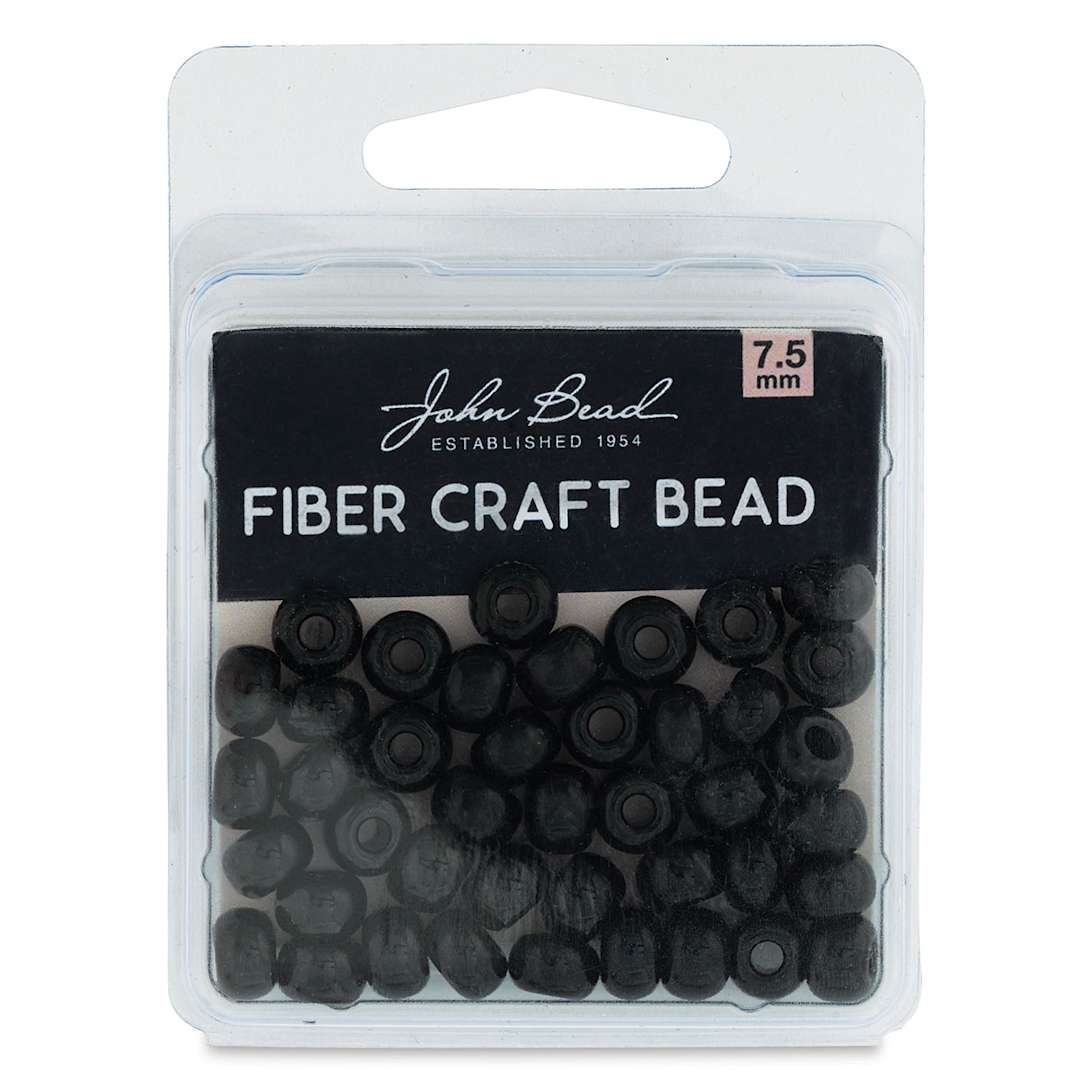Open in modal - John Bead Fiber Craft Beads - Black