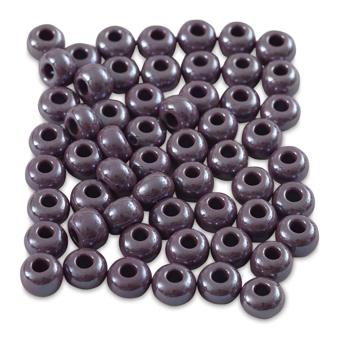 Open in modal - John Bead Fiber Craft Glass Beads - Light Amethyst Luster beads loose