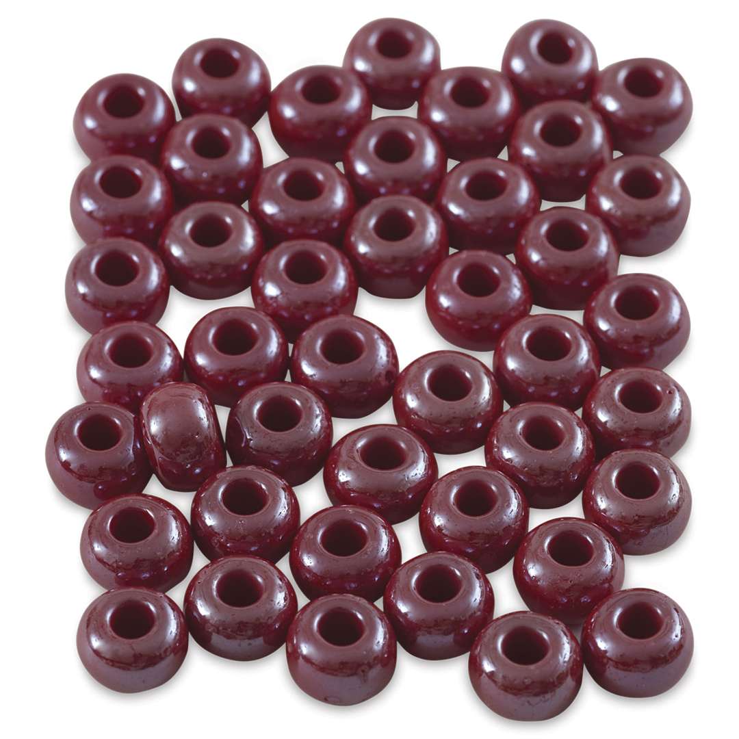 Open in modal - John Bead Fiber Craft Glass Beads - Medium Red 