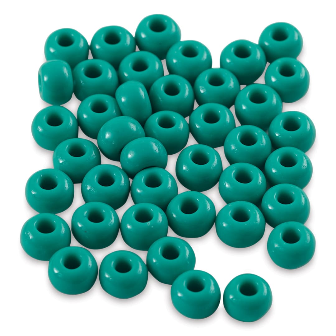 Open in modal - John Bead Fiber Craft Glass Beads - Turquoise Beads loose