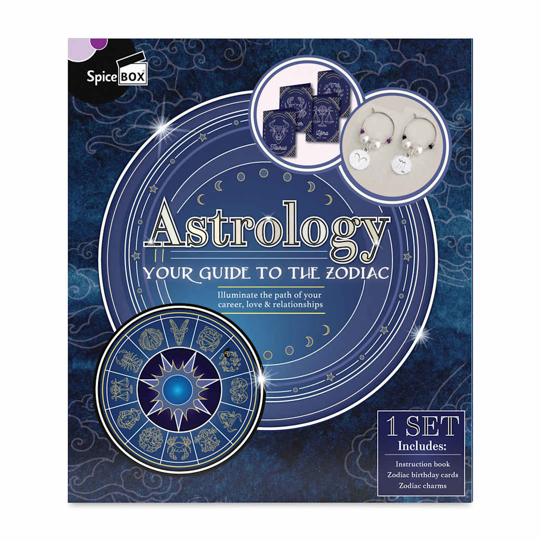 Open in modal - SpiceBox Astrology Your Guide to the Zodiac Set (Front of package)