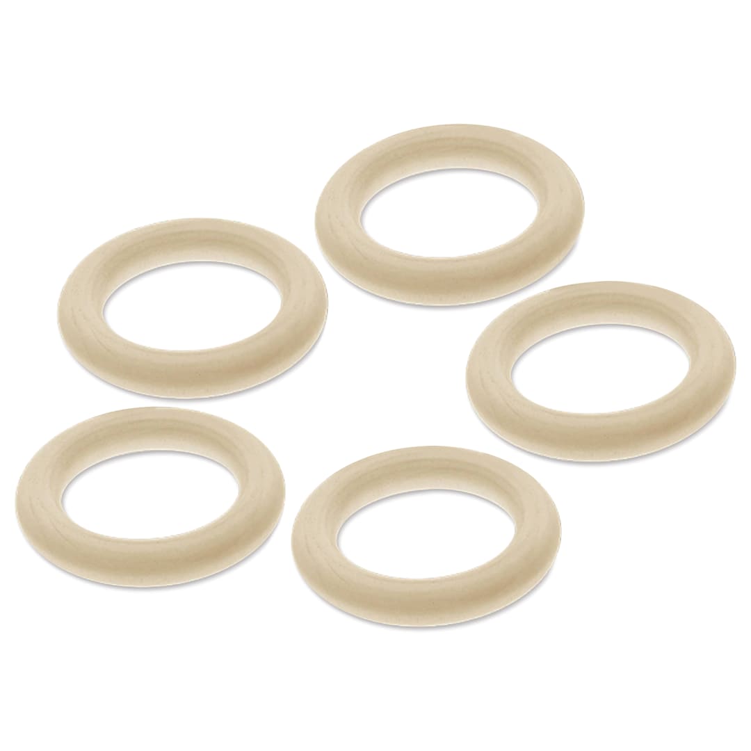 Open in modal - Craft Medley Wood Rings, 5 wooden rings laid out flat