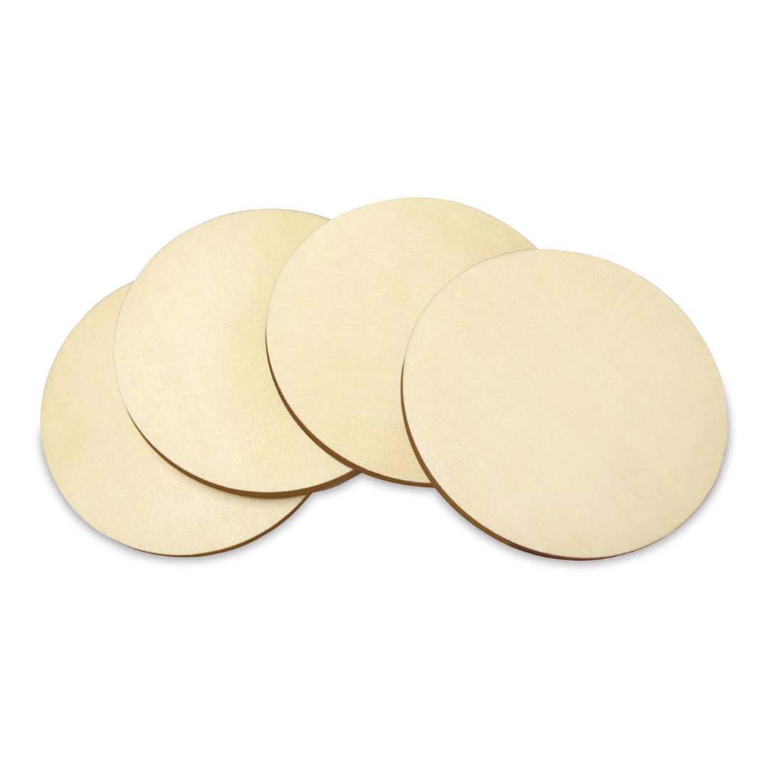 Open in modal - Craft Medley Wood Coasters - Round, Package of 4