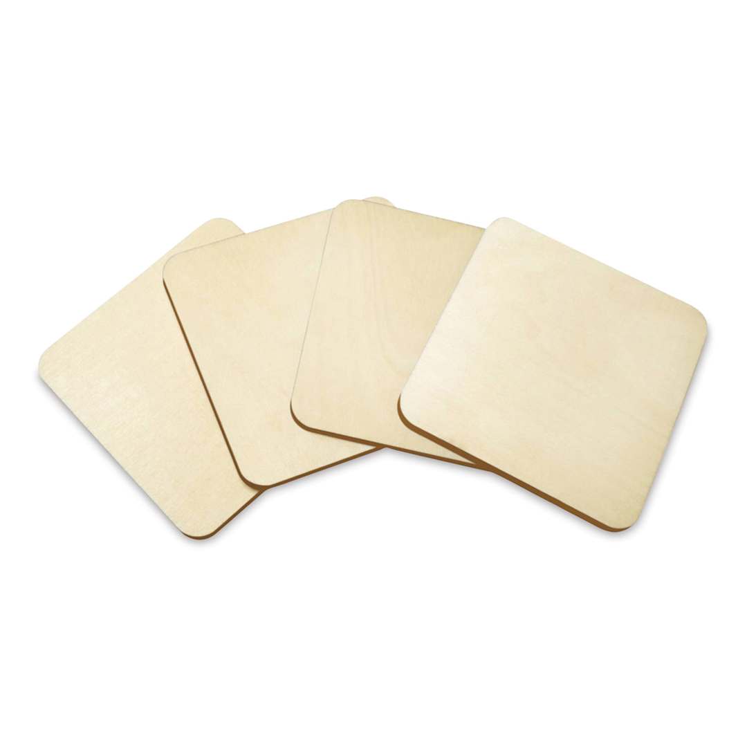 Open in modal - Craft Medley Wood Coasters - Square, Package of 4