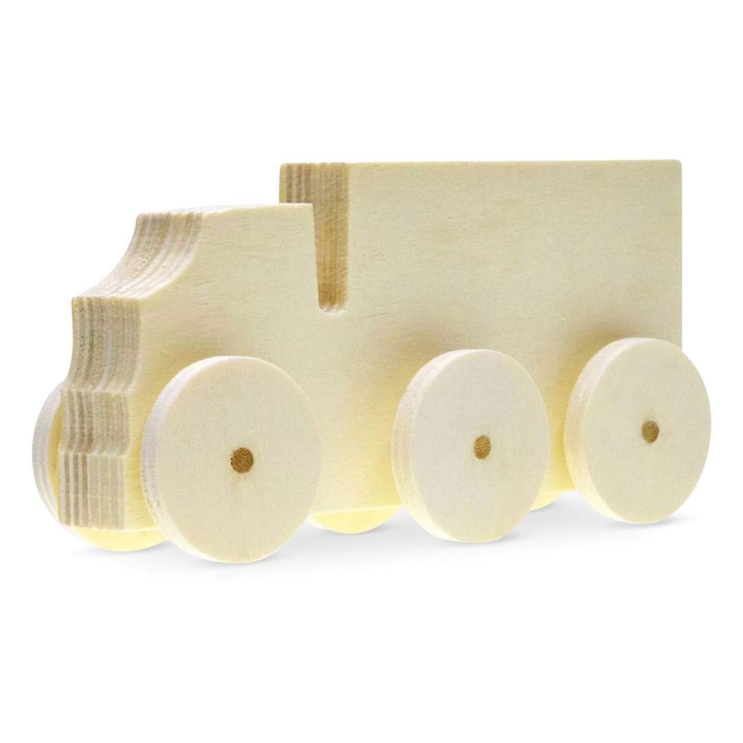 Open in modal - Craft Medley 3D Wood Shape - Transport Truck, 5"