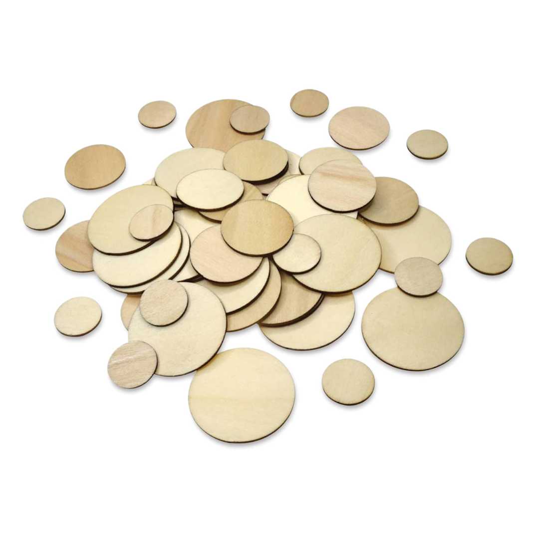 Open in modal - Craft Medley Wood Discs - Package of 60
